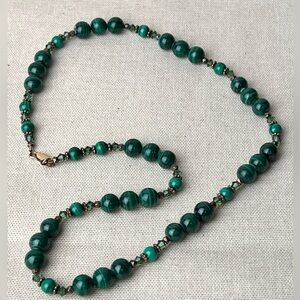 Natural Malachite statement necklace